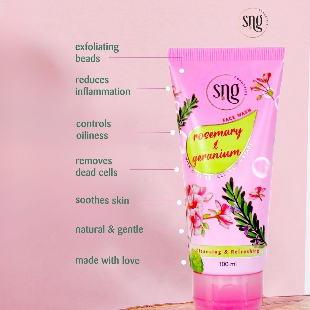 Honey & Saffron Facewash + Rosemary & Geranium Facewash + Aloevera & Vitamin E Body Lotion (100ml + 100ml + 300ml)
