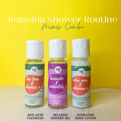 Relaxing Shower Routine Minis (30ml + 30ml + 30ml)